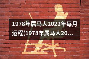 1978年属马人2022年每月运程(1978年属马人2022年运势运程)