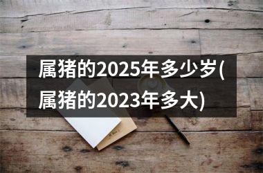 属猪的2025年多少岁(属猪的2023年多大)