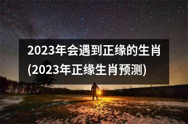 2023年会遇到正缘的生肖(2023年正缘生肖预测)