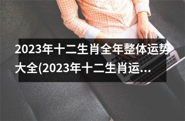 2023年十二生肖全年整体运势大全(2023年十二生肖运势大揭秘)